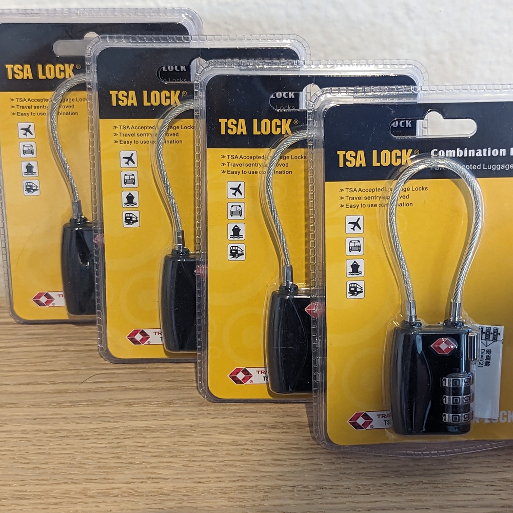 Black TSA Combination Locks (x4)